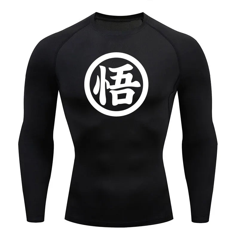 Rash Guard Jiu jitsu T-Shirt Men Boxing Jerseys Rashguard T Shirts Running Sport MMA Compression Shirts Fitness Tops Anime Print