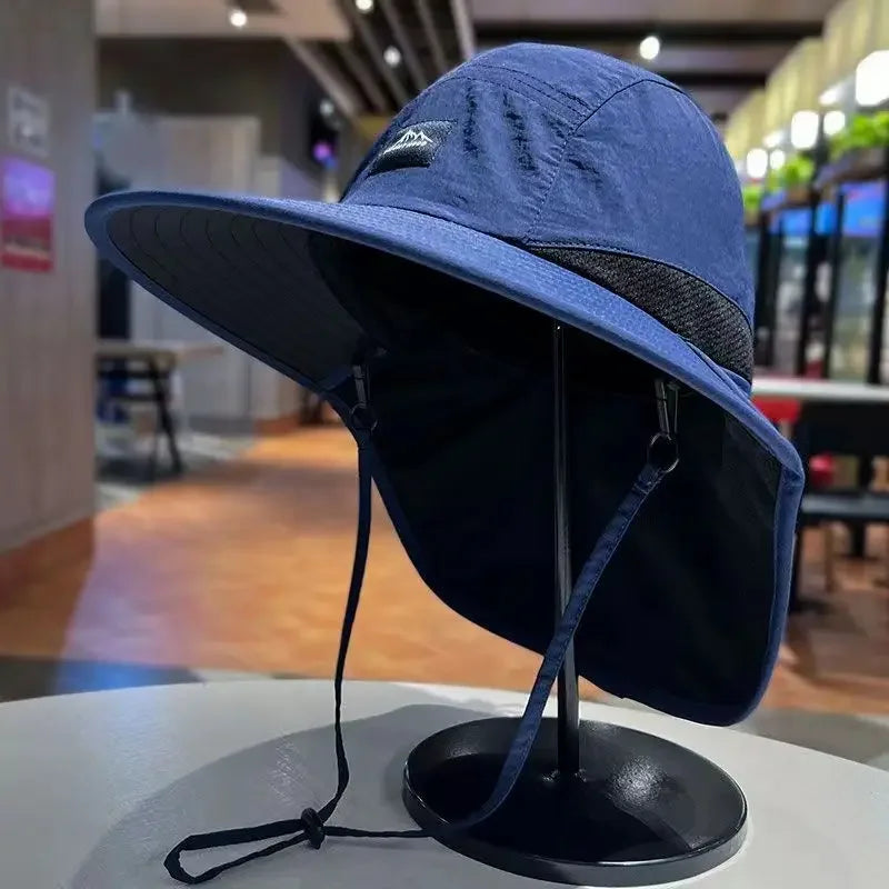 Wide Brim Mesh Breathable Sun Hat with Neck Flap | Outdoor Visor | Unisex