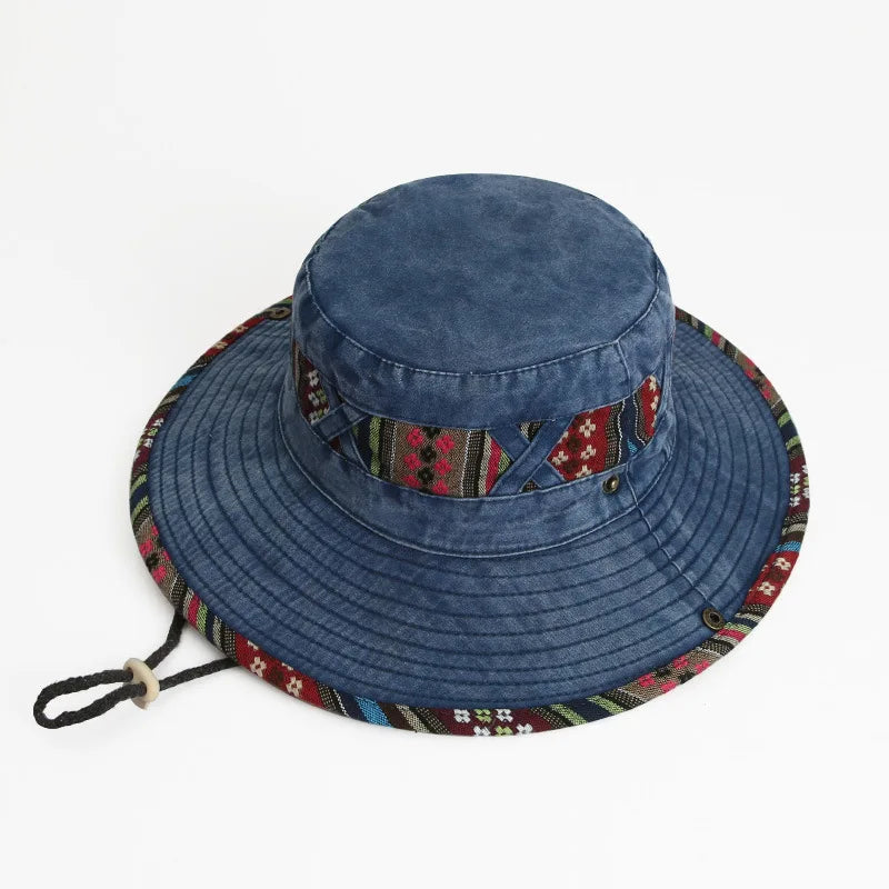 Retro Beach Fisherman Bucket Hat | Vintage Sun Hat | Unisex