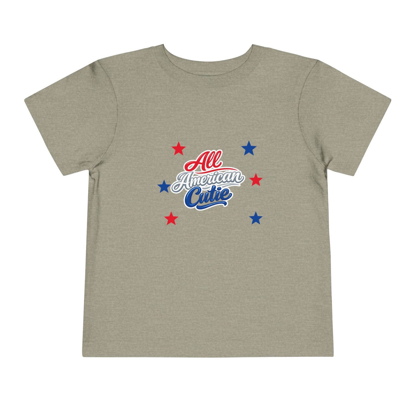 Toddler Tee — "All American Cutie" Patriotic Stars Shirt