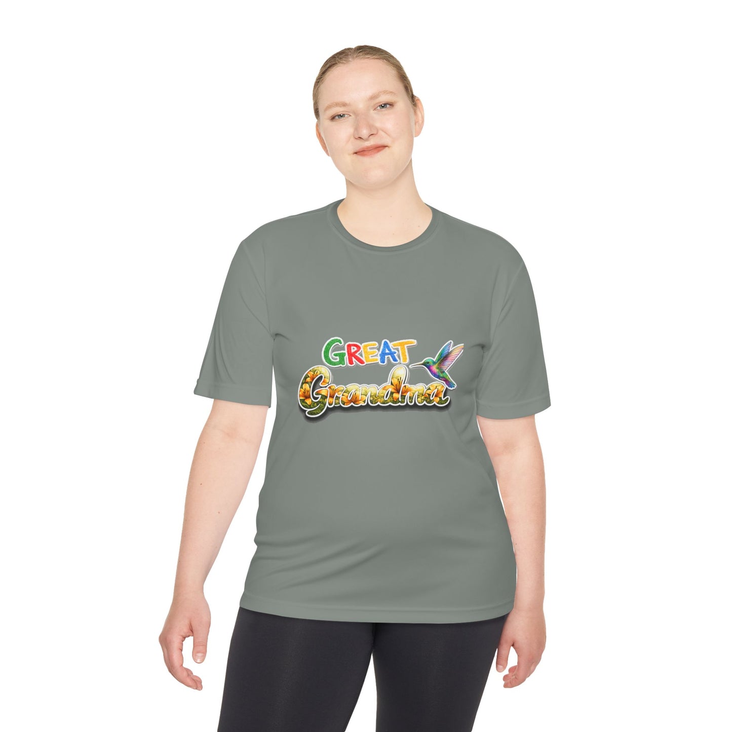 Great Grandmother Tee — Colorful Hummingbird Floral Design
