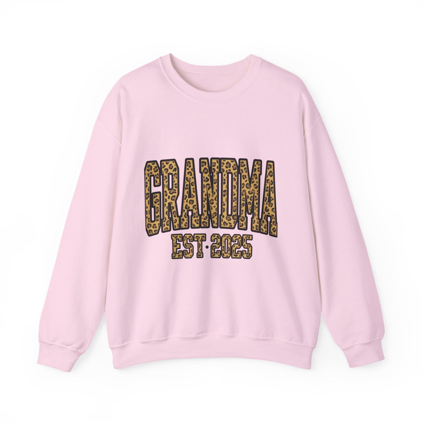 Grandma Est. 2025 Leopard Print Crewneck Sweatshirt