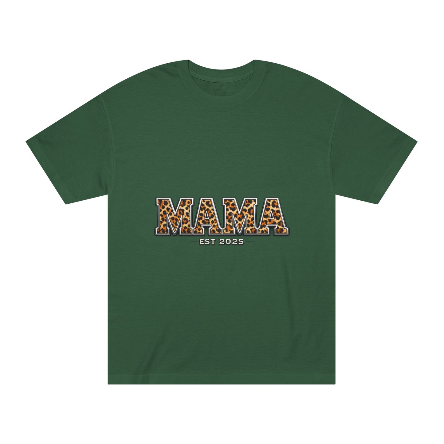 Mama Leopard Print Tee — "MAMA" Est. 1985 Graphic Shirt