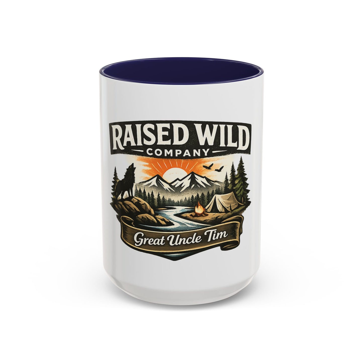Raised Wild Company Camping Mug – 'Great Uncle Tim' Outdoor Coffee Cup