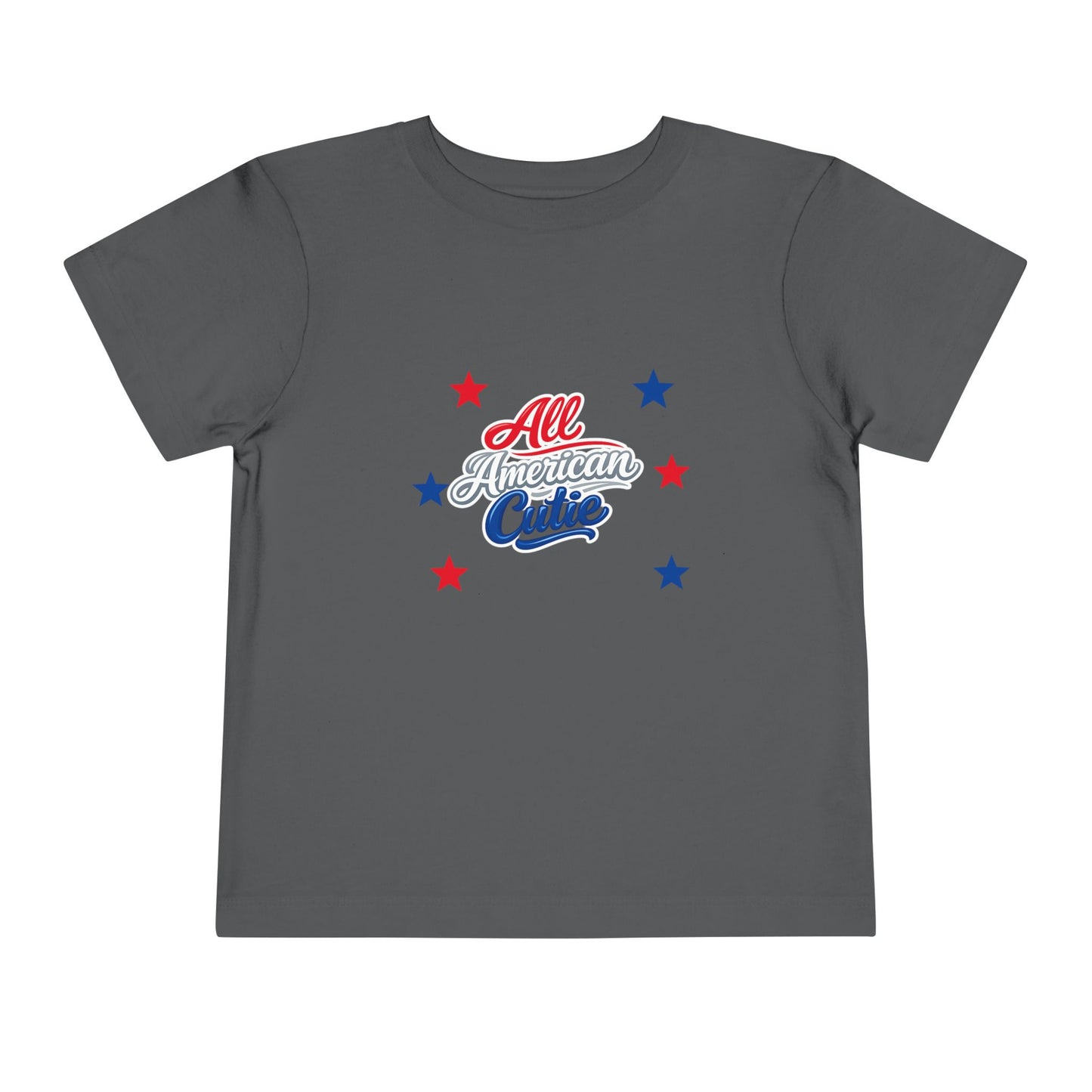 Toddler Tee — "All American Cutie" Patriotic Stars Shirt