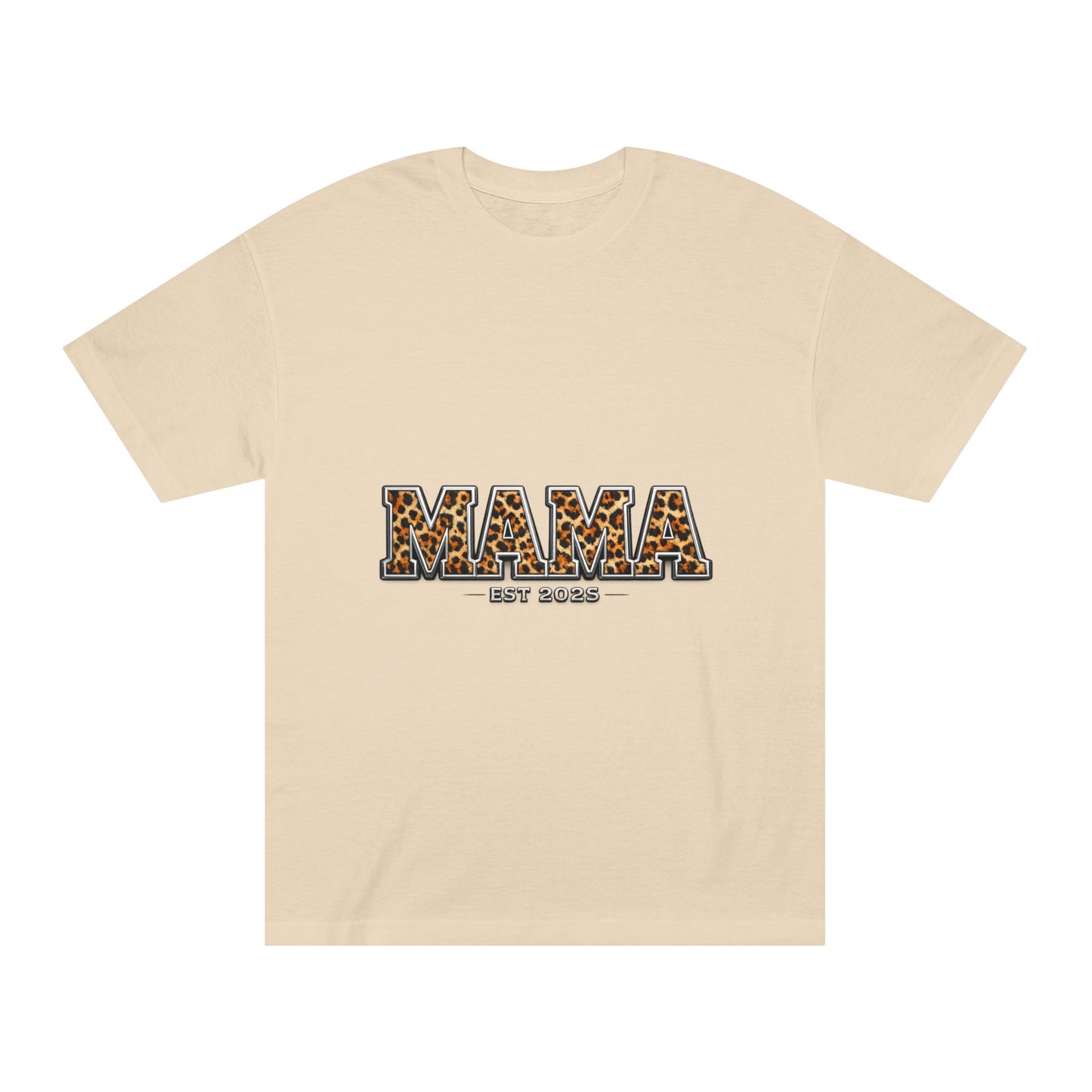 Mama Leopard Print Tee — "MAMA" Est. 1985 Graphic Shirt