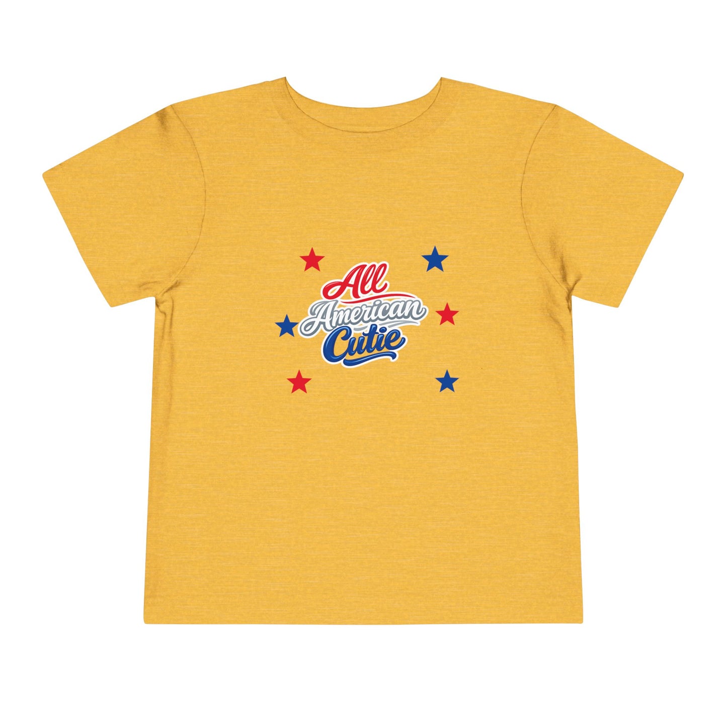 Toddler Tee — "All American Cutie" Patriotic Stars Shirt