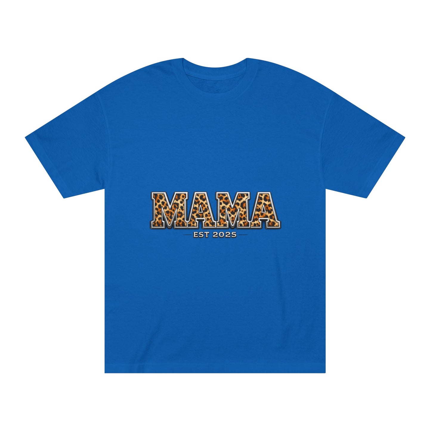 Mama Leopard Print Tee — "MAMA" Est. 1985 Graphic Shirt