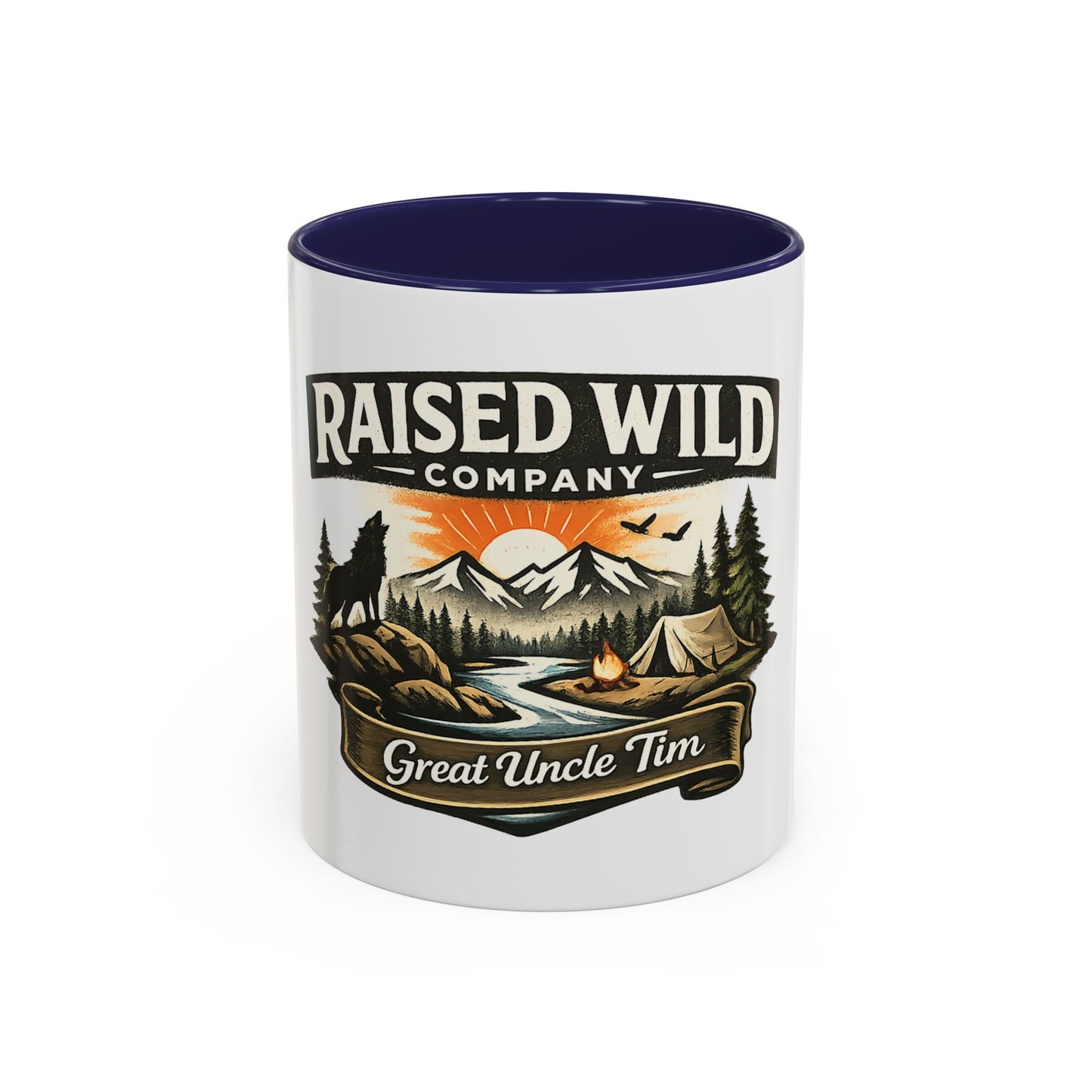 Raised Wild Company Camping Mug – 'Great Uncle Tim' Outdoor Coffee Cup