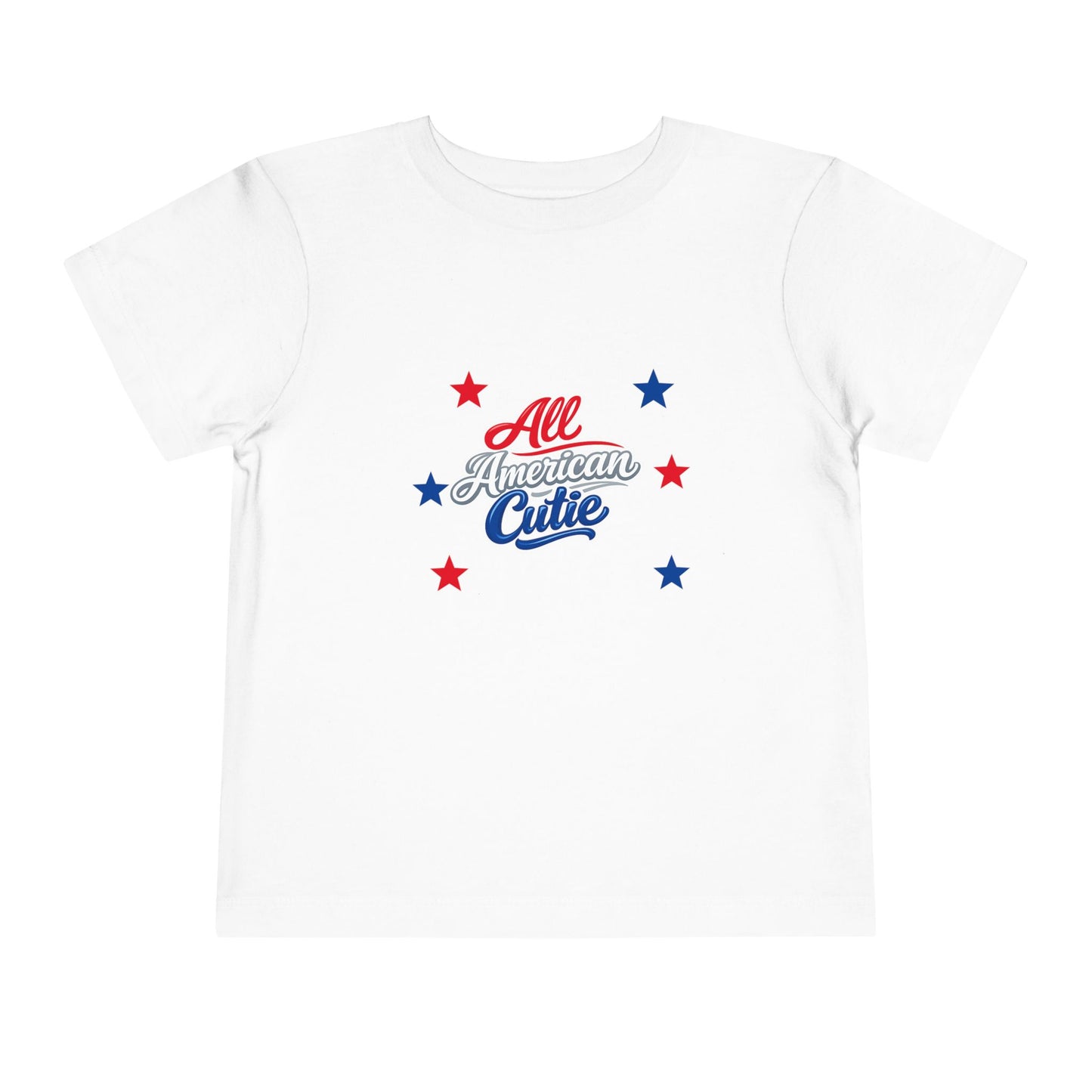 Toddler Tee — "All American Cutie" Patriotic Stars Shirt