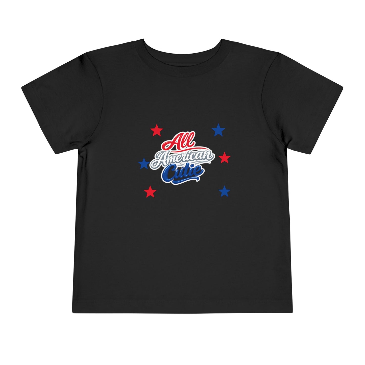 Toddler Tee — "All American Cutie" Patriotic Stars Shirt