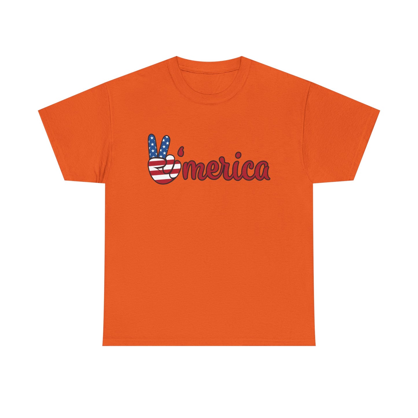 'Merica Peace Sign T-Shirt – Patriotic USA Flag Graphic Tee for 4th of July