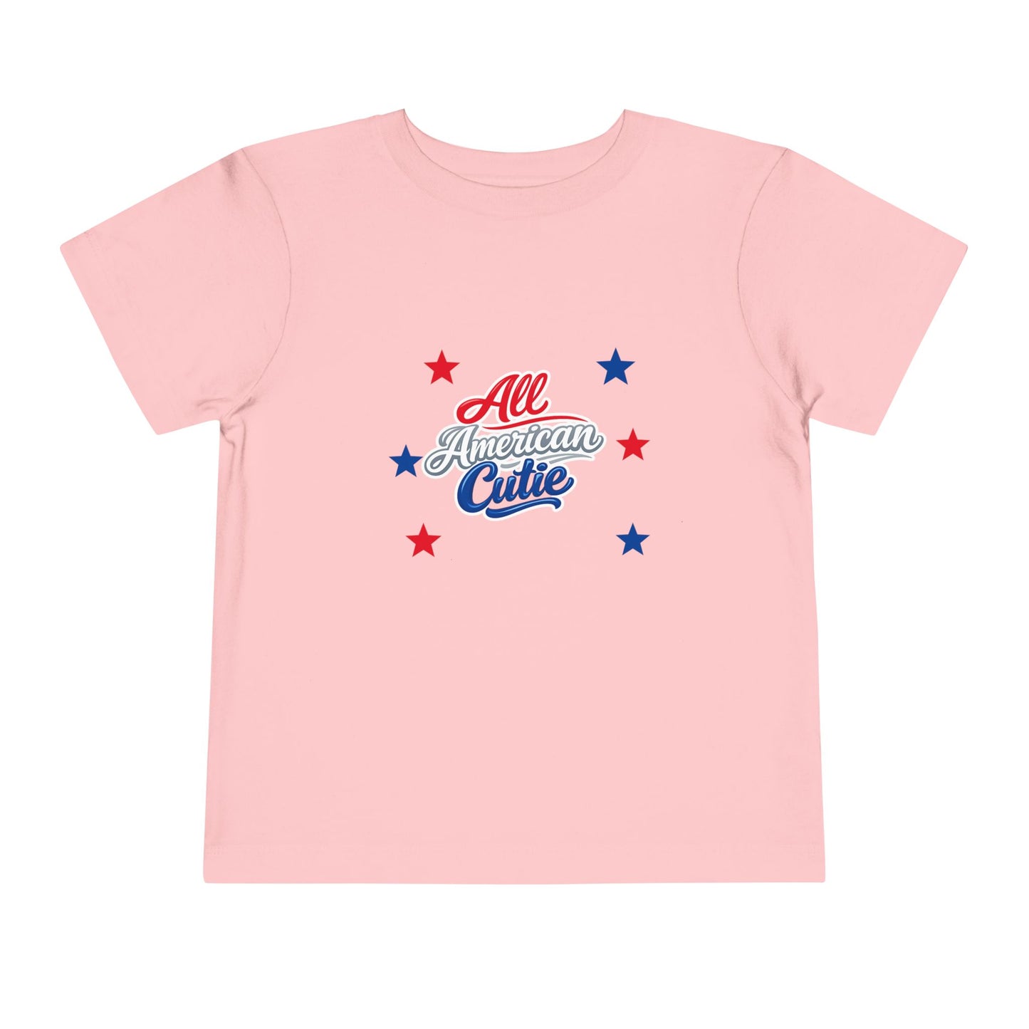 Toddler Tee — "All American Cutie" Patriotic Stars Shirt