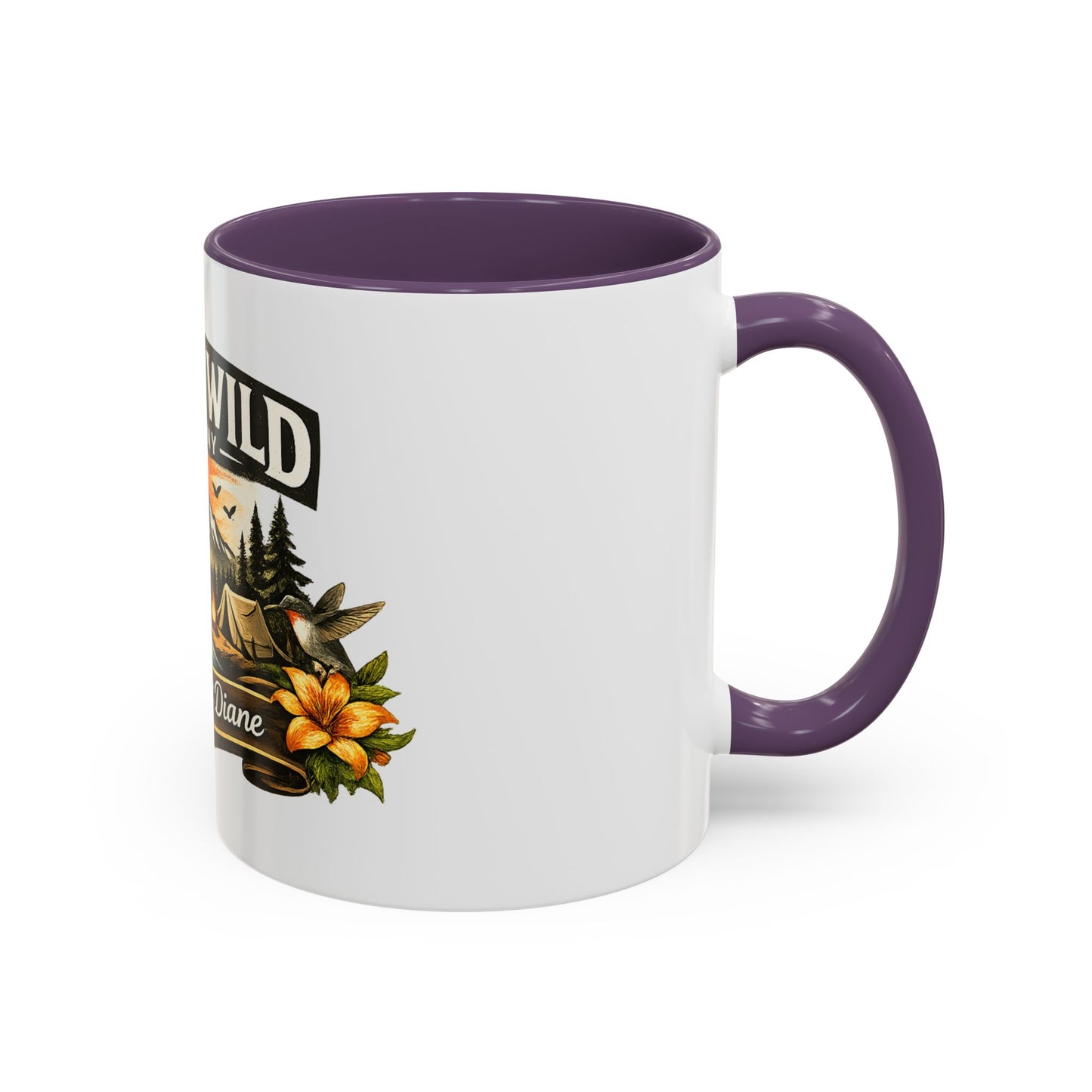 Raised Wild Company Camping Coffee Mug – Personalized “Great Aunt Diane” Gift