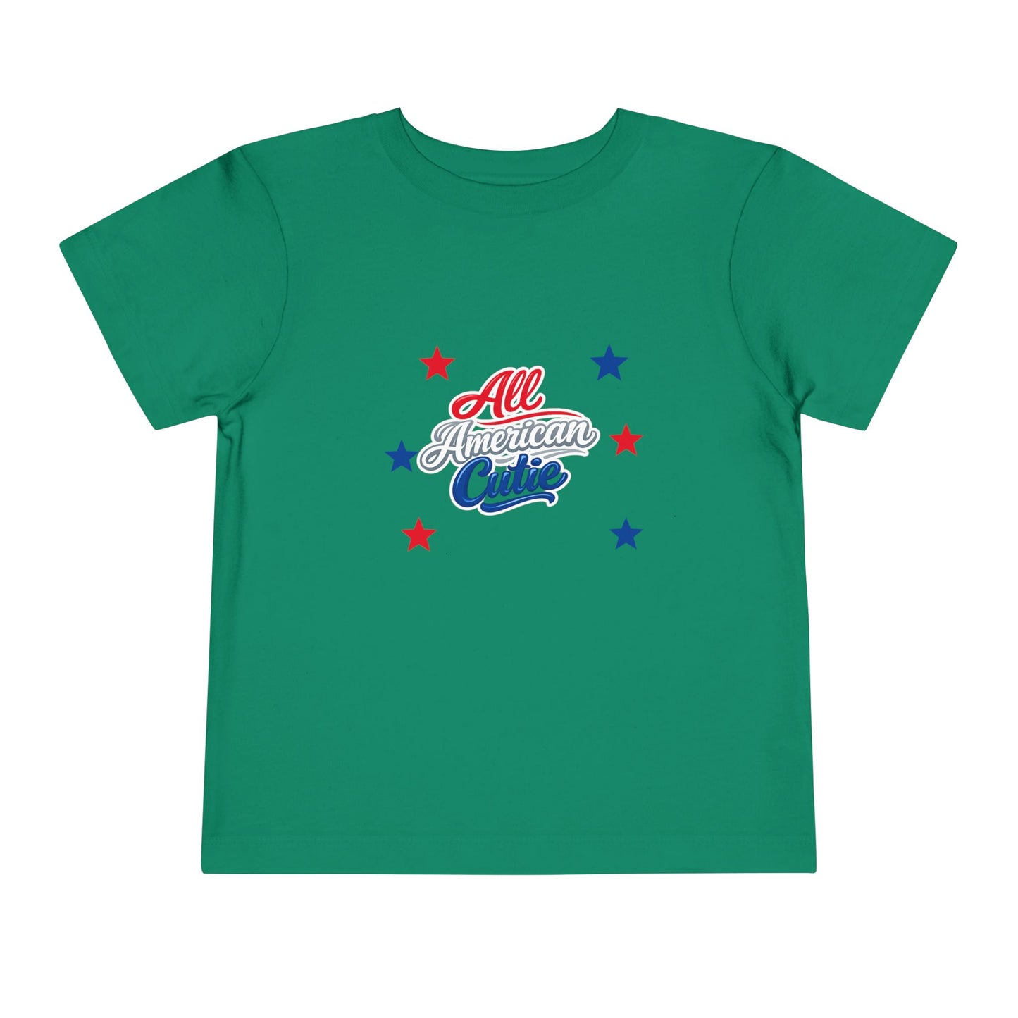 Toddler Tee — "All American Cutie" Patriotic Stars Shirt