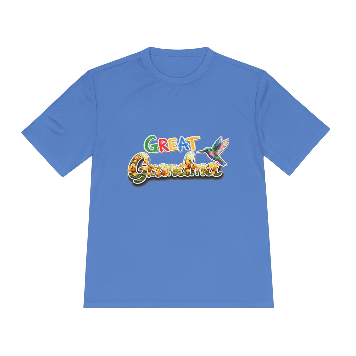 Great Grandmother Tee — Colorful Hummingbird Floral Design