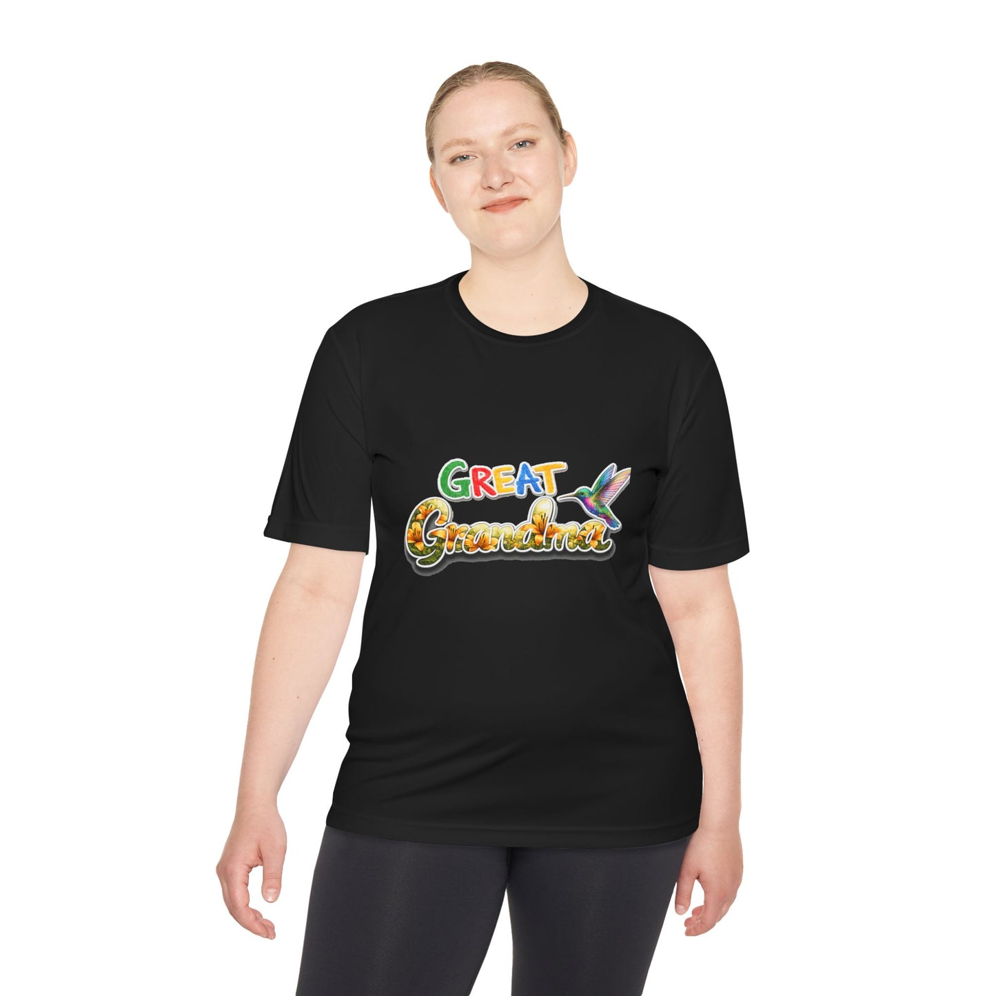 Great Grandmother Tee — Colorful Hummingbird Floral Design