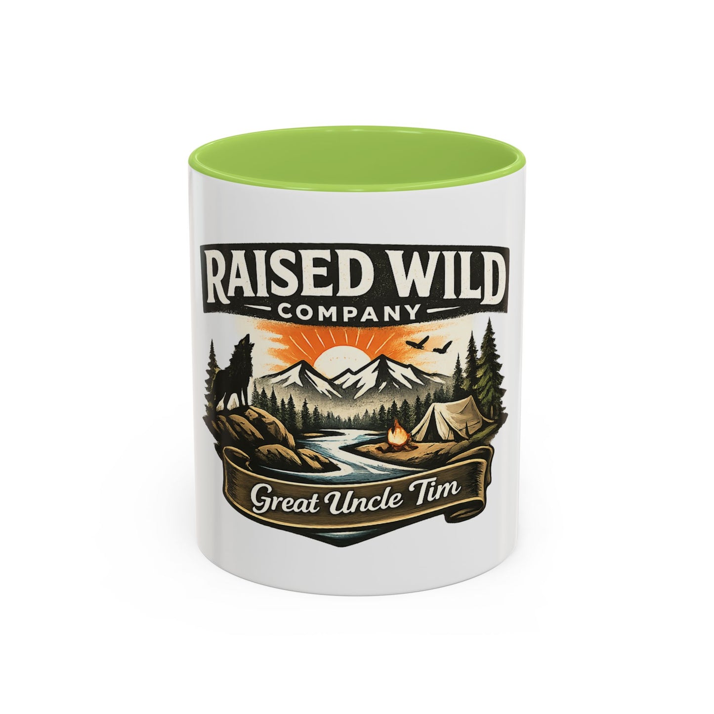 Raised Wild Company Camping Mug – 'Great Uncle Tim' Outdoor Coffee Cup