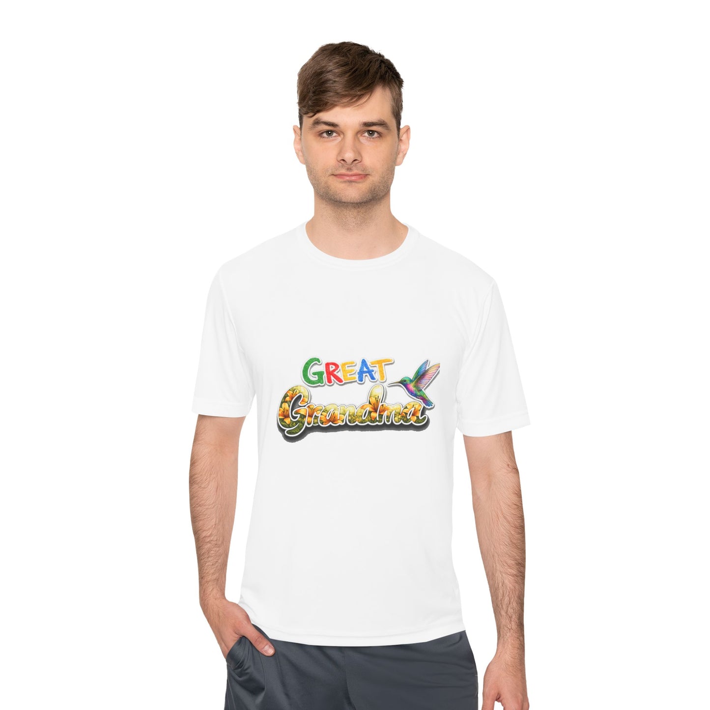 Great Grandmother Tee — Colorful Hummingbird Floral Design