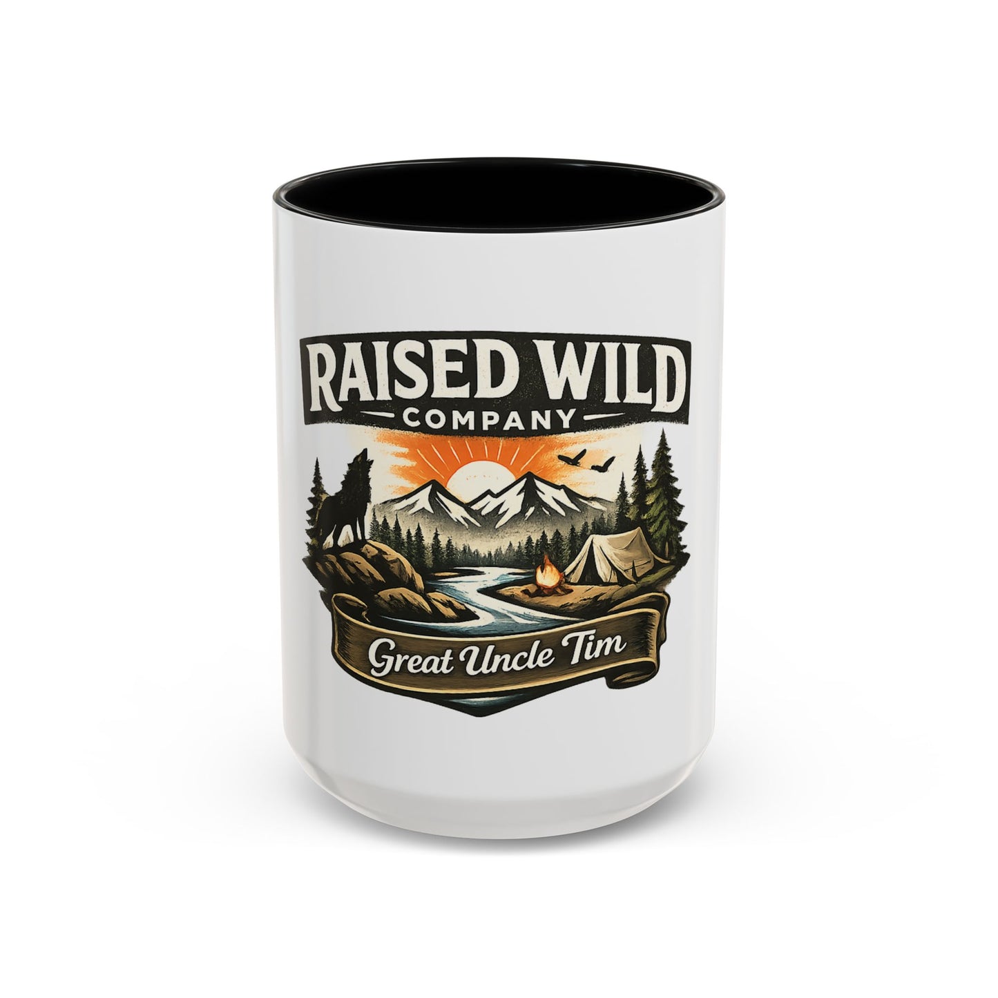 Raised Wild Company Camping Mug – 'Great Uncle Tim' Outdoor Coffee Cup