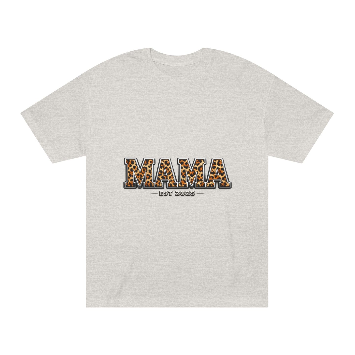 Mama Leopard Print Tee — "MAMA" Est. 1985 Graphic Shirt