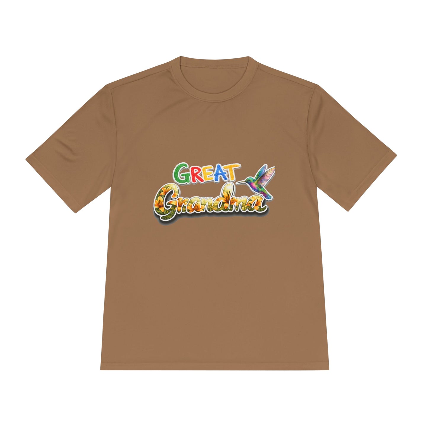 Great Grandmother Tee — Colorful Hummingbird Floral Design