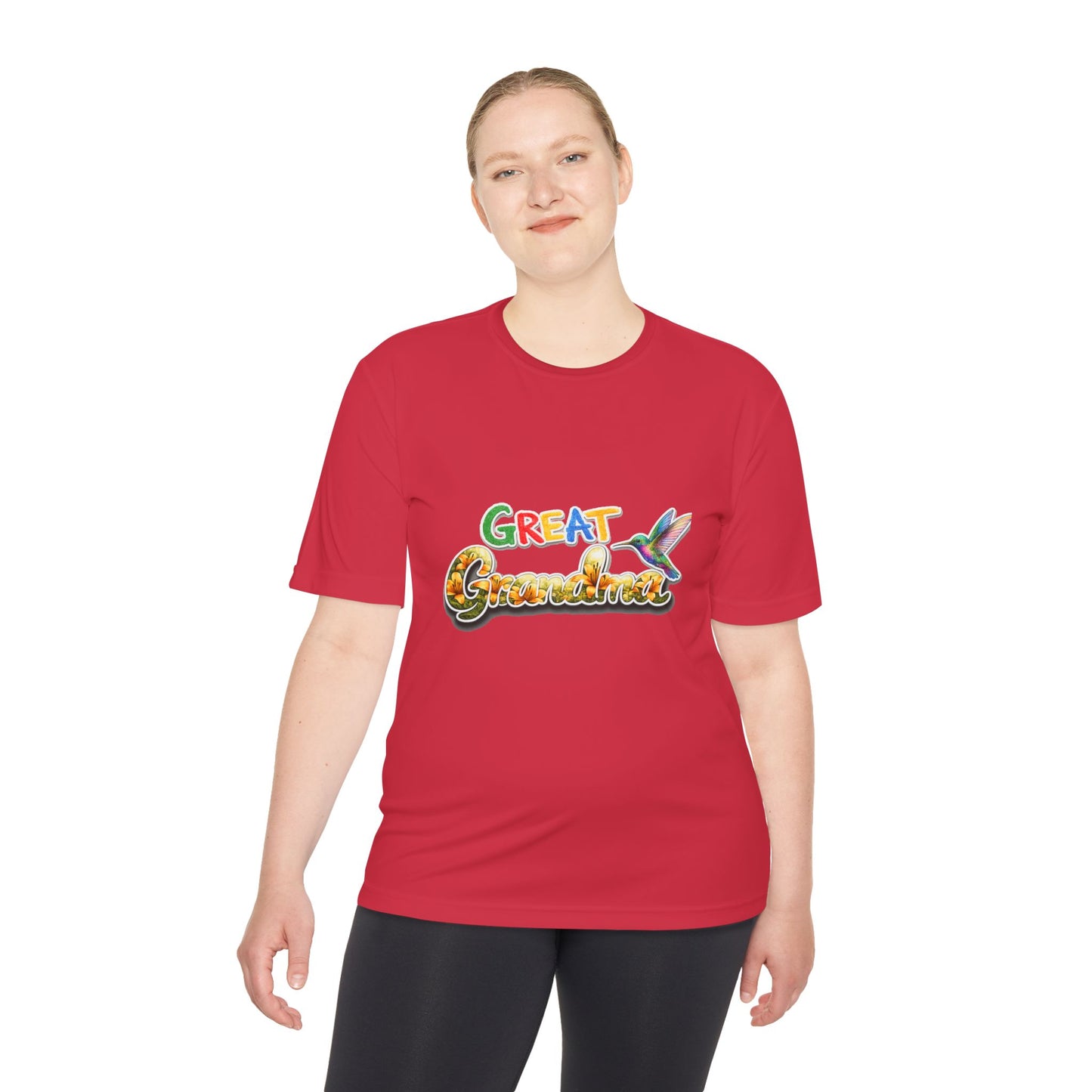 Great Grandmother Tee — Colorful Hummingbird Floral Design