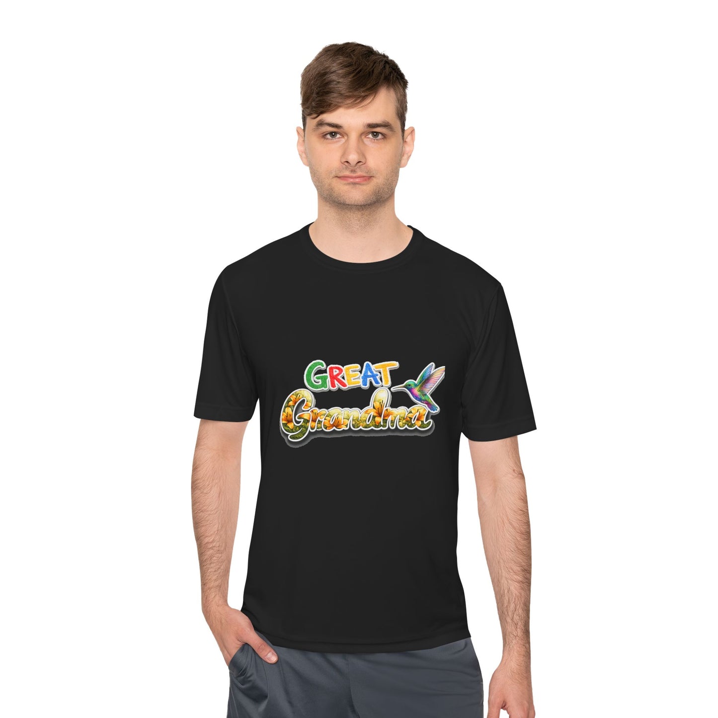Great Grandmother Tee — Colorful Hummingbird Floral Design