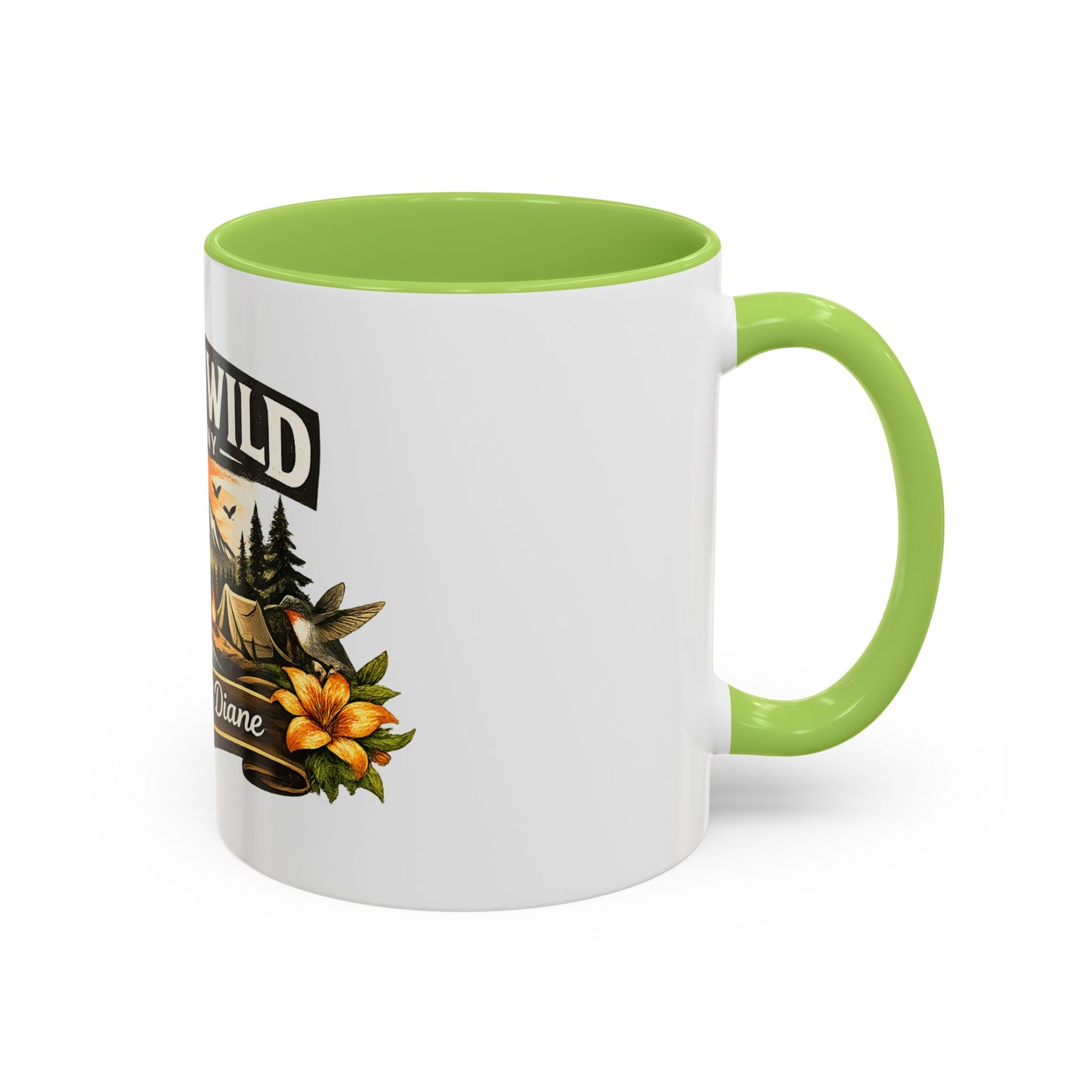 Raised Wild Company Camping Coffee Mug – Personalized “Great Aunt Diane” Gift