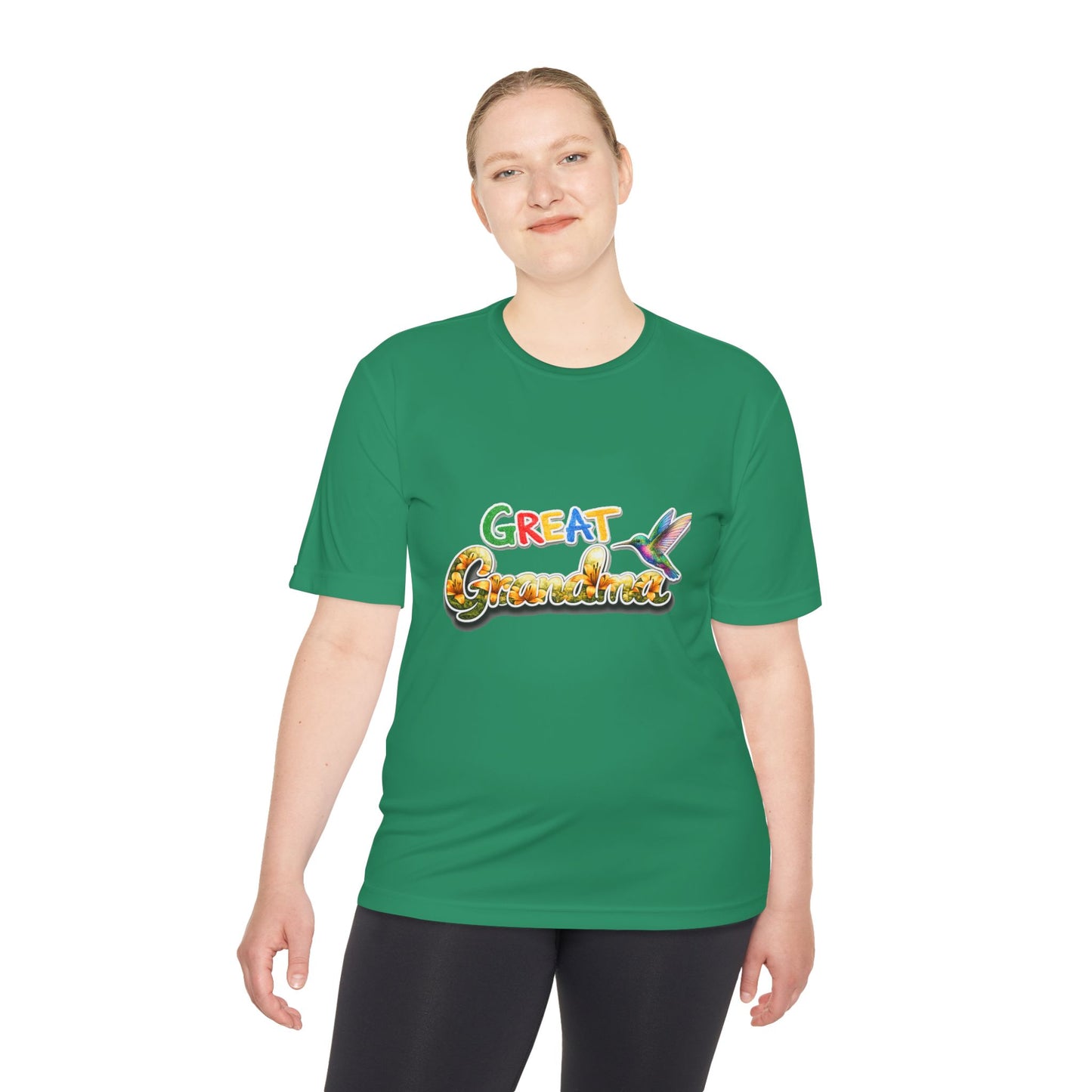 Great Grandmother Tee — Colorful Hummingbird Floral Design