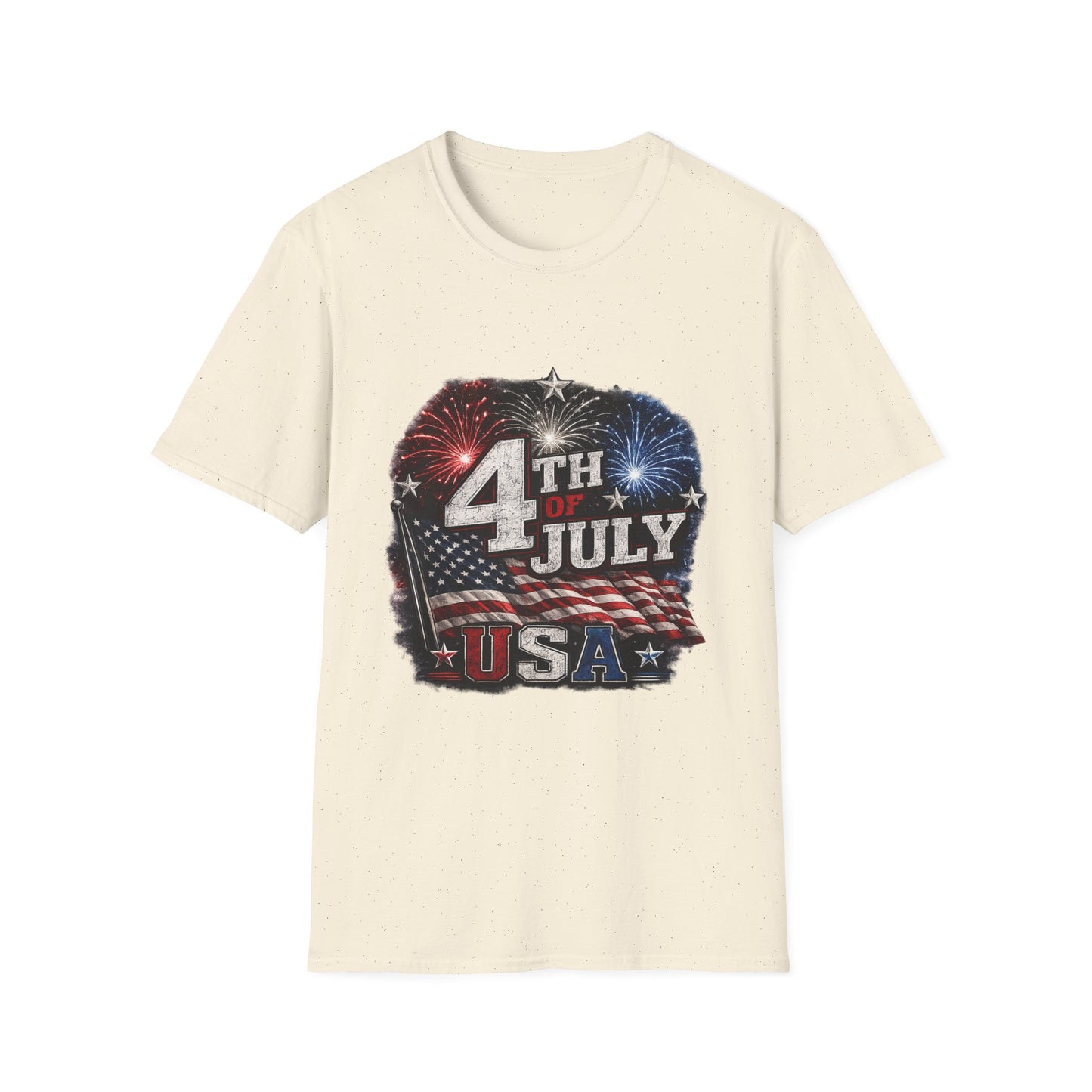 4th of July USA T-Shirt — Patriotic Fireworks Tee