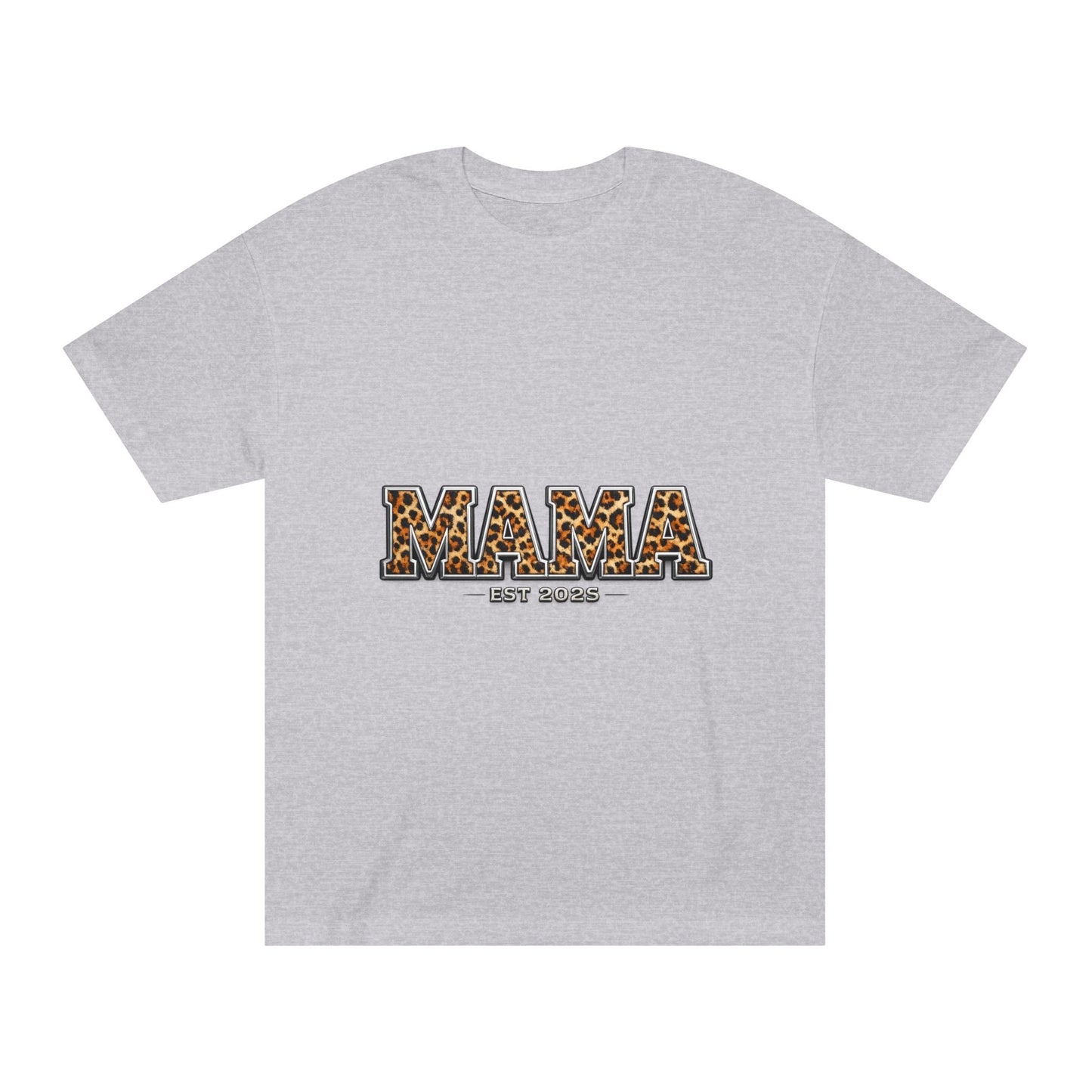 Mama Leopard Print Tee — "MAMA" Est. 1985 Graphic Shirt