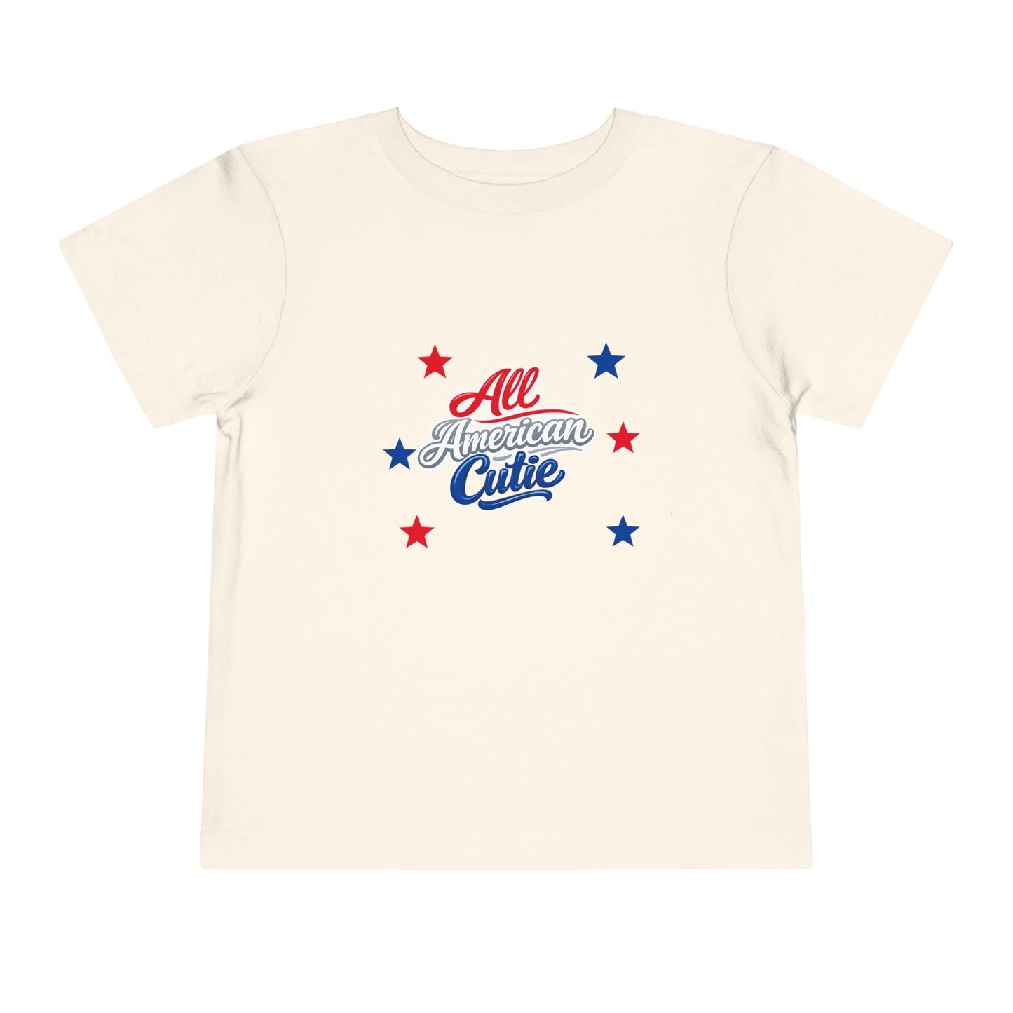 Toddler Tee — "All American Cutie" Patriotic Stars Shirt