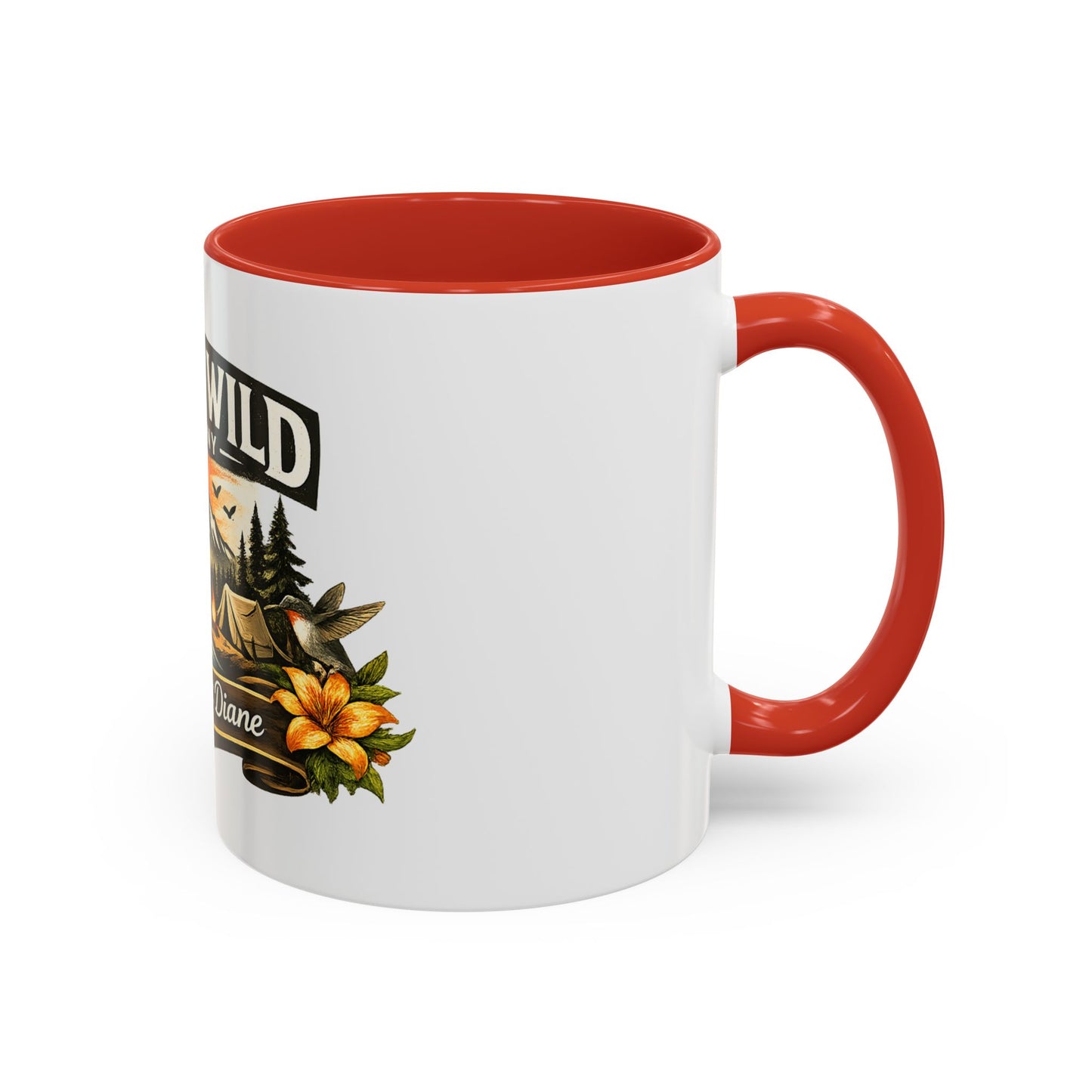 Raised Wild Company Camping Coffee Mug – Personalized “Great Aunt Diane” Gift