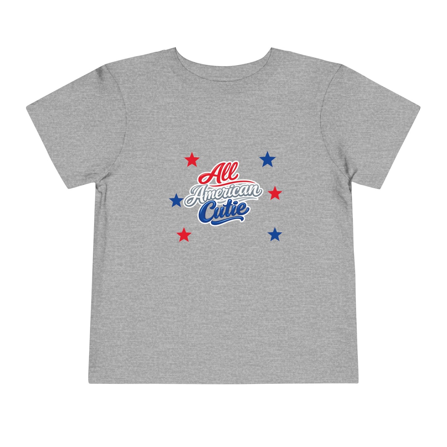 Toddler Tee — "All American Cutie" Patriotic Stars Shirt