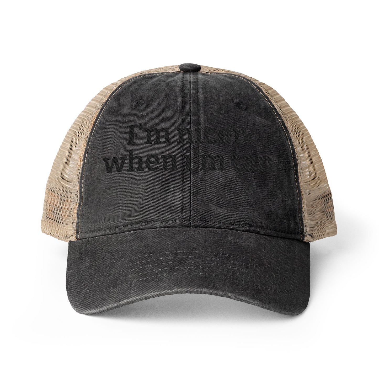 Women's Washed Mesh-Back Cap  "I'm nicer when I'm tan"