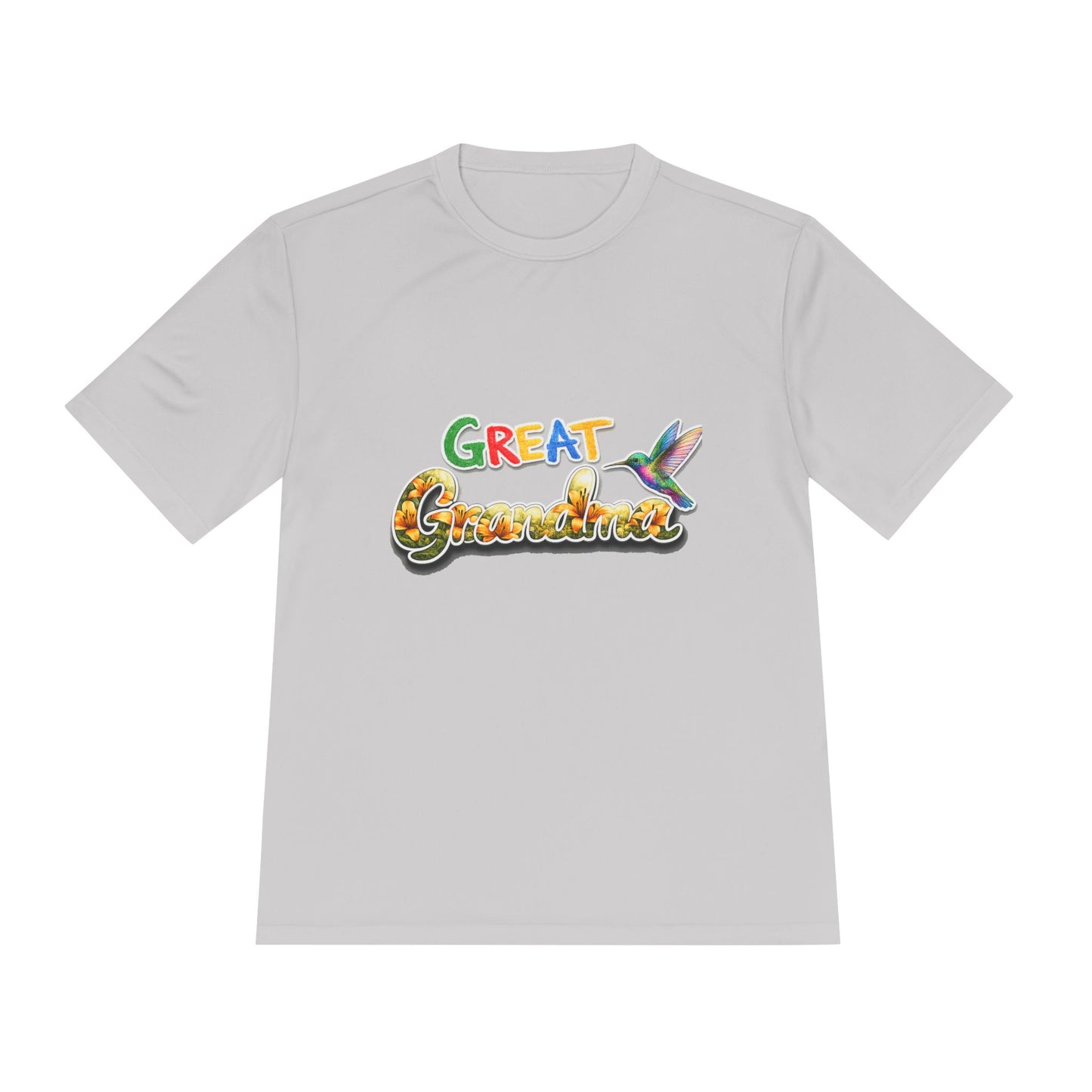 Great Grandmother Tee — Colorful Hummingbird Floral Design