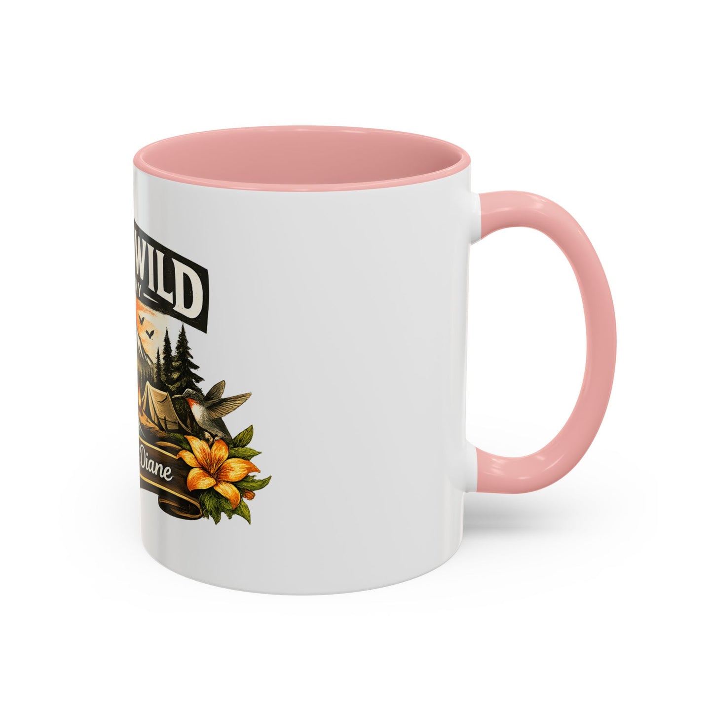 Raised Wild Company Camping Coffee Mug – Personalized “Great Aunt Diane” Gift