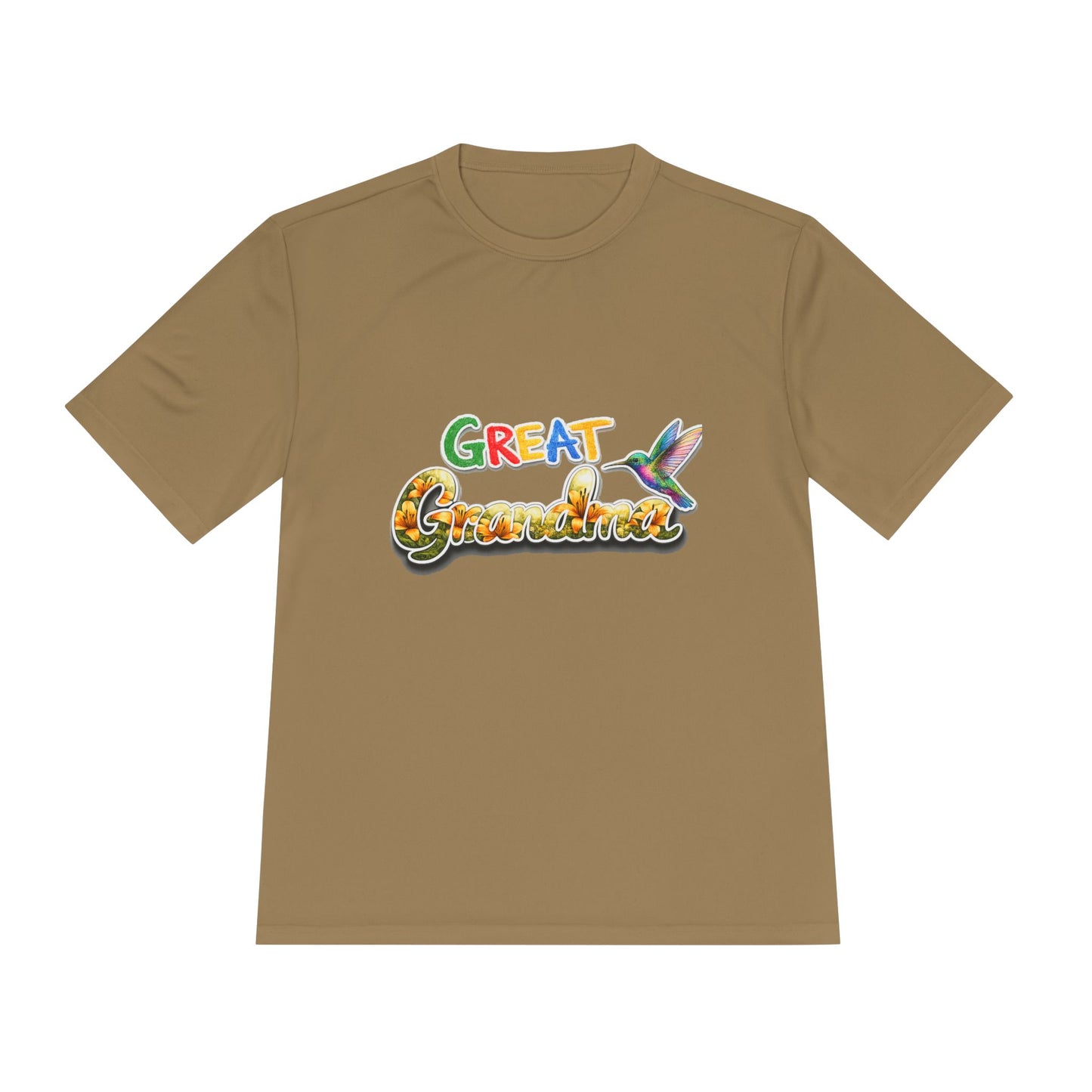 Great Grandmother Tee — Colorful Hummingbird Floral Design