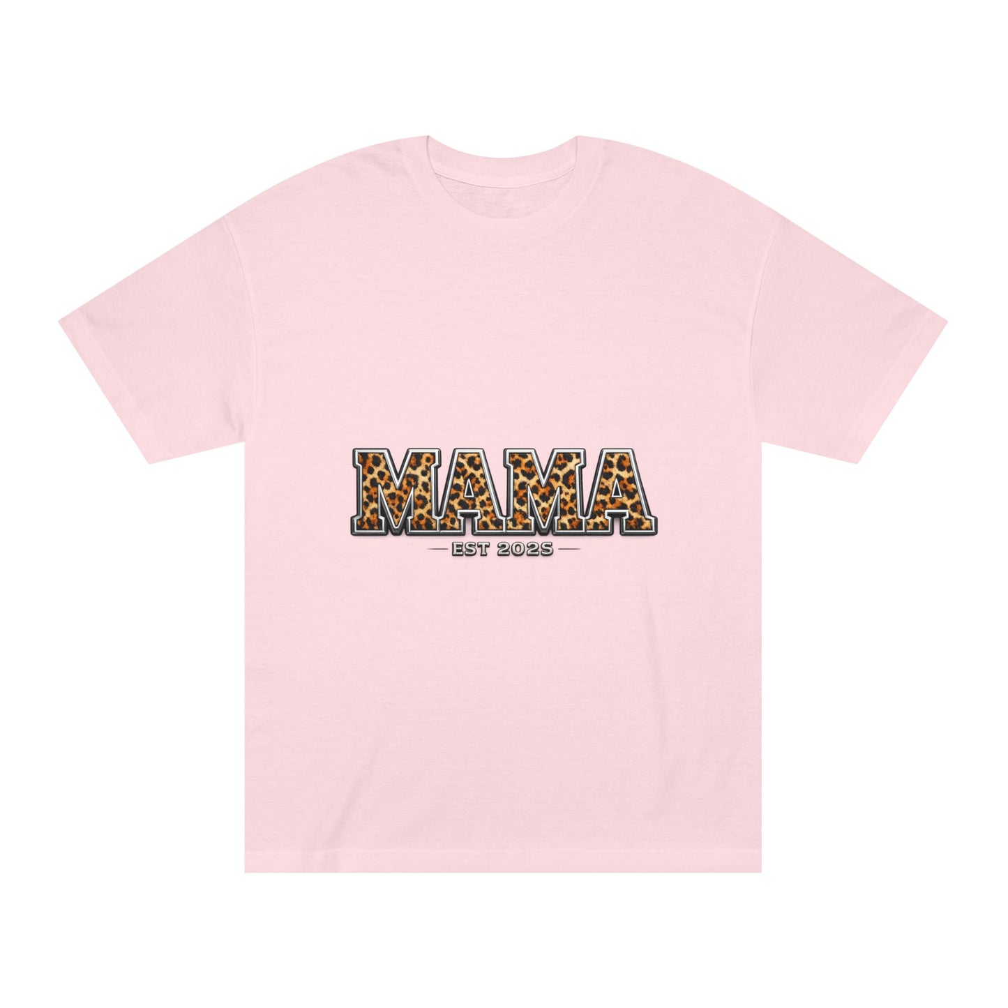 Mama Leopard Print Tee — "MAMA" Est. 1985 Graphic Shirt
