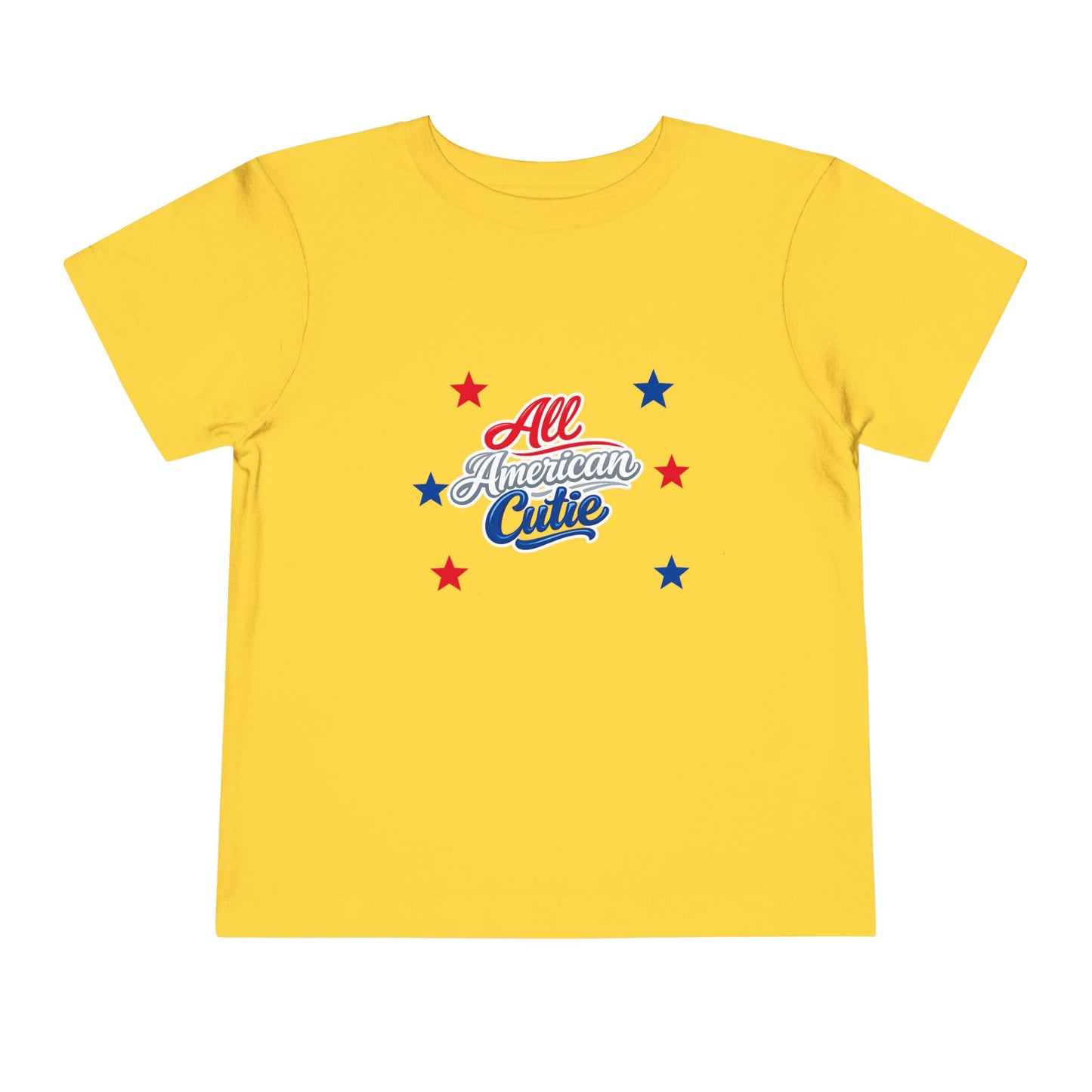 Toddler Tee — "All American Cutie" Patriotic Stars Shirt