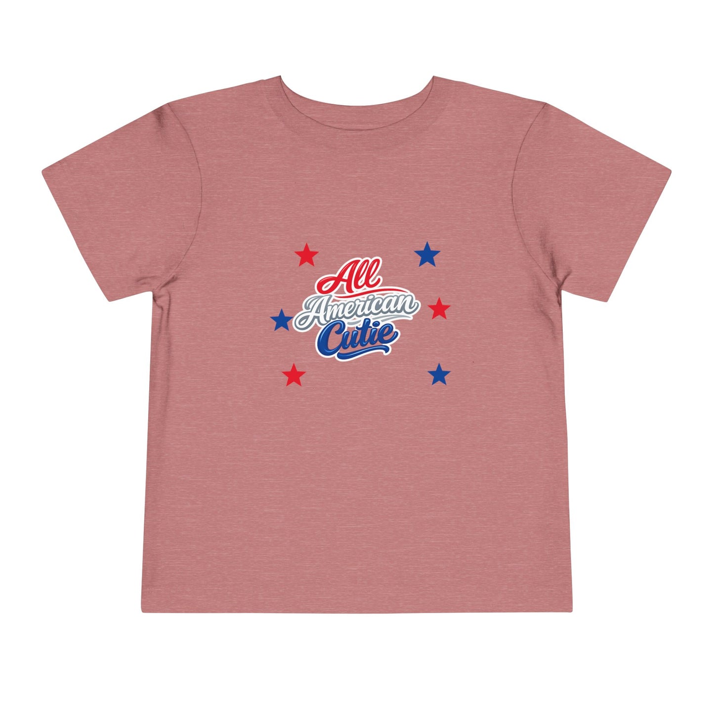 Toddler Tee — "All American Cutie" Patriotic Stars Shirt
