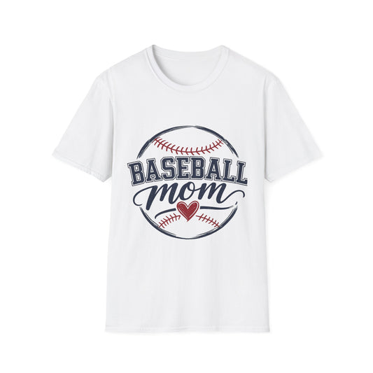 Baseball Mom T-Shirt — Personalized Back Name & Number
