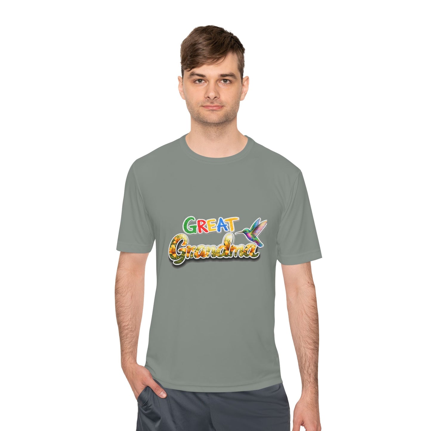 Great Grandmother Tee — Colorful Hummingbird Floral Design
