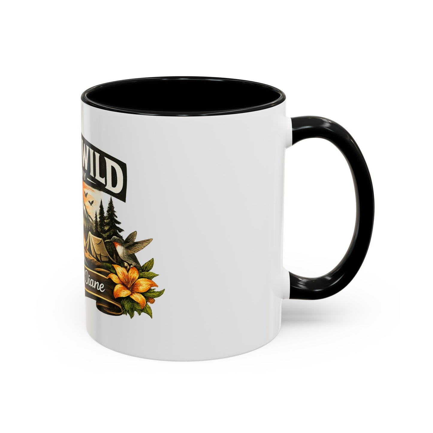 Raised Wild Company Camping Coffee Mug – Personalized “Great Aunt Diane” Gift