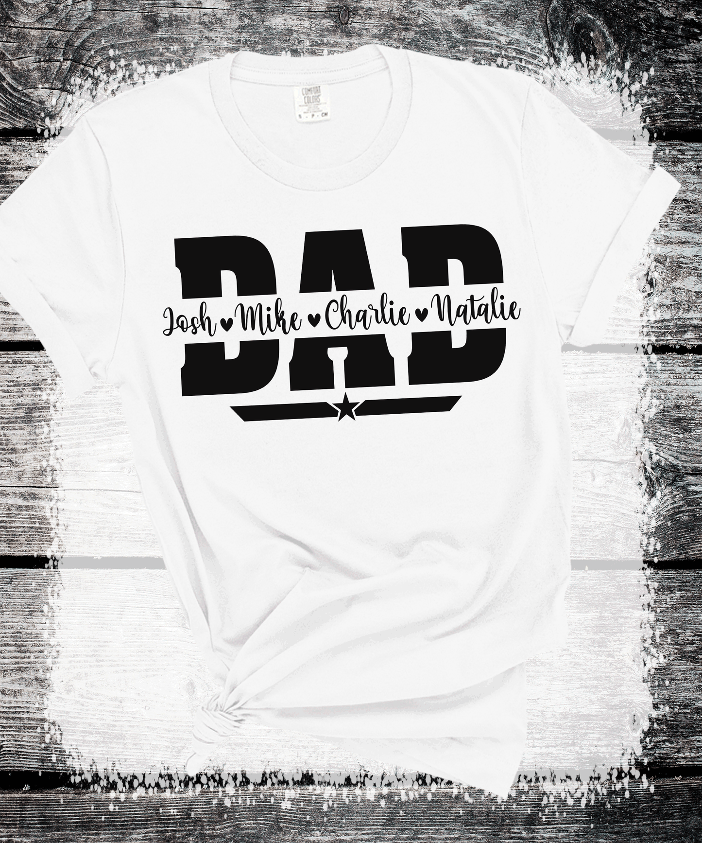Comfort Colors®  Custom Dad Shirt with Kid Names, Father's Day Gift, New Dad Tshirt, Personalized Dad T-Shirt, Custom Kids Names Shirt, Fathers Day Shirt