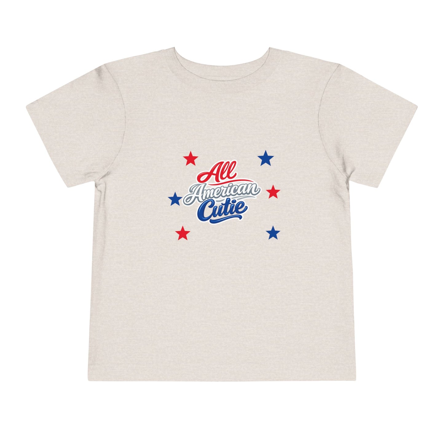 Toddler Tee — "All American Cutie" Patriotic Stars Shirt