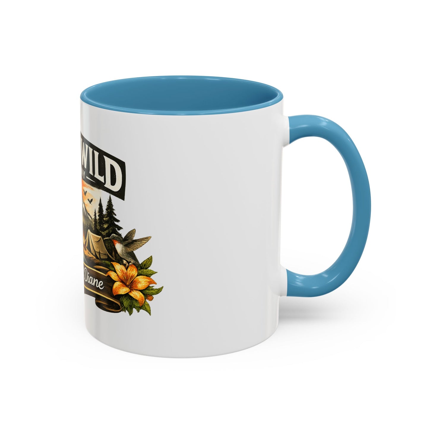 Raised Wild Company Camping Coffee Mug – Personalized “Great Aunt Diane” Gift