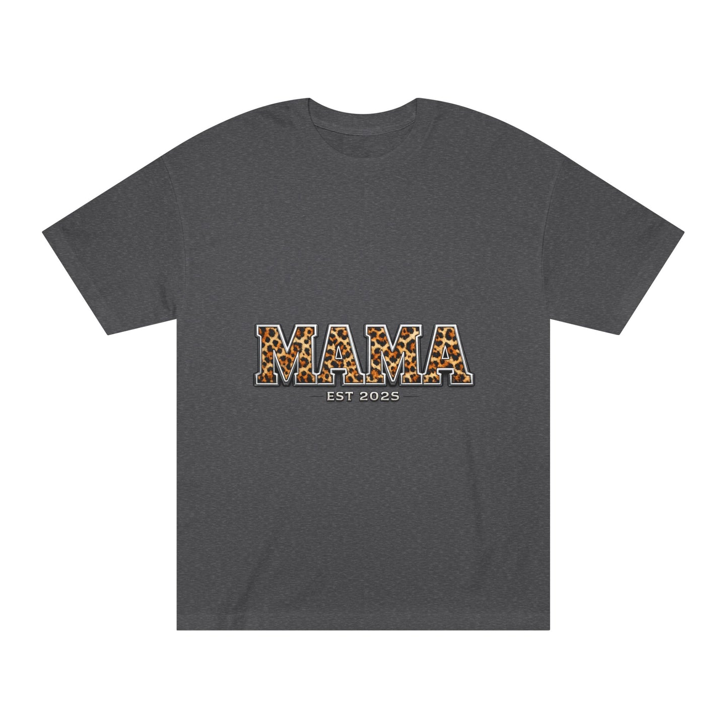 Mama Leopard Print Tee — "MAMA" Est. 1985 Graphic Shirt