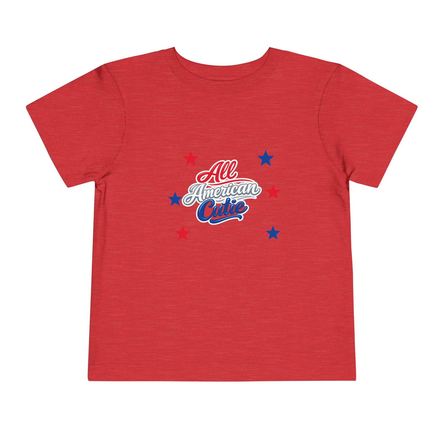 Toddler Tee — "All American Cutie" Patriotic Stars Shirt
